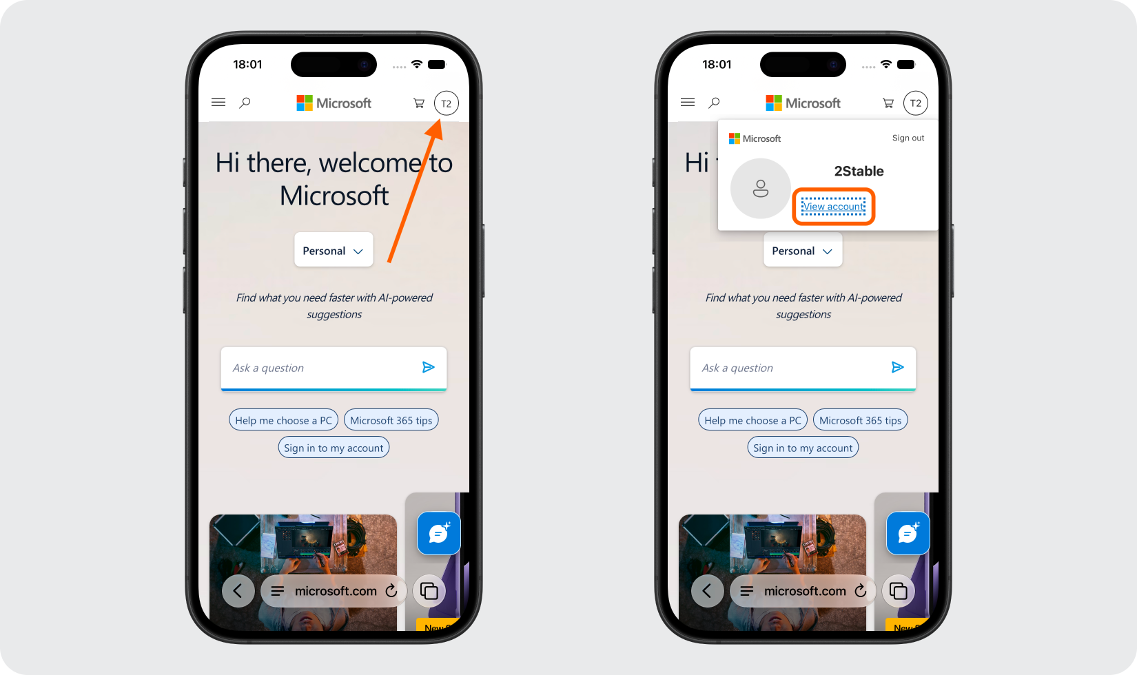Open Your Microsoft Account Settings