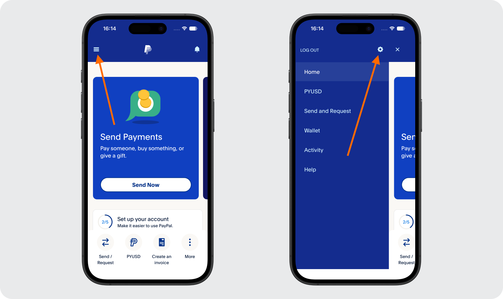 Open Your PayPal Account Settings