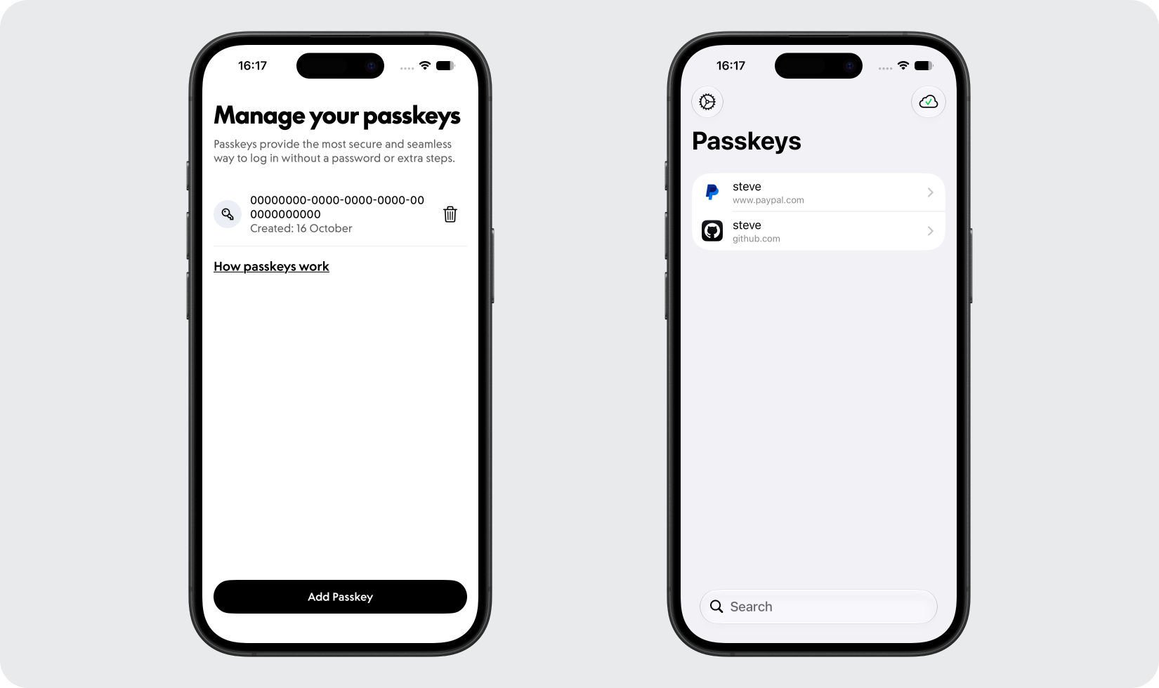Confirm Your Passkey