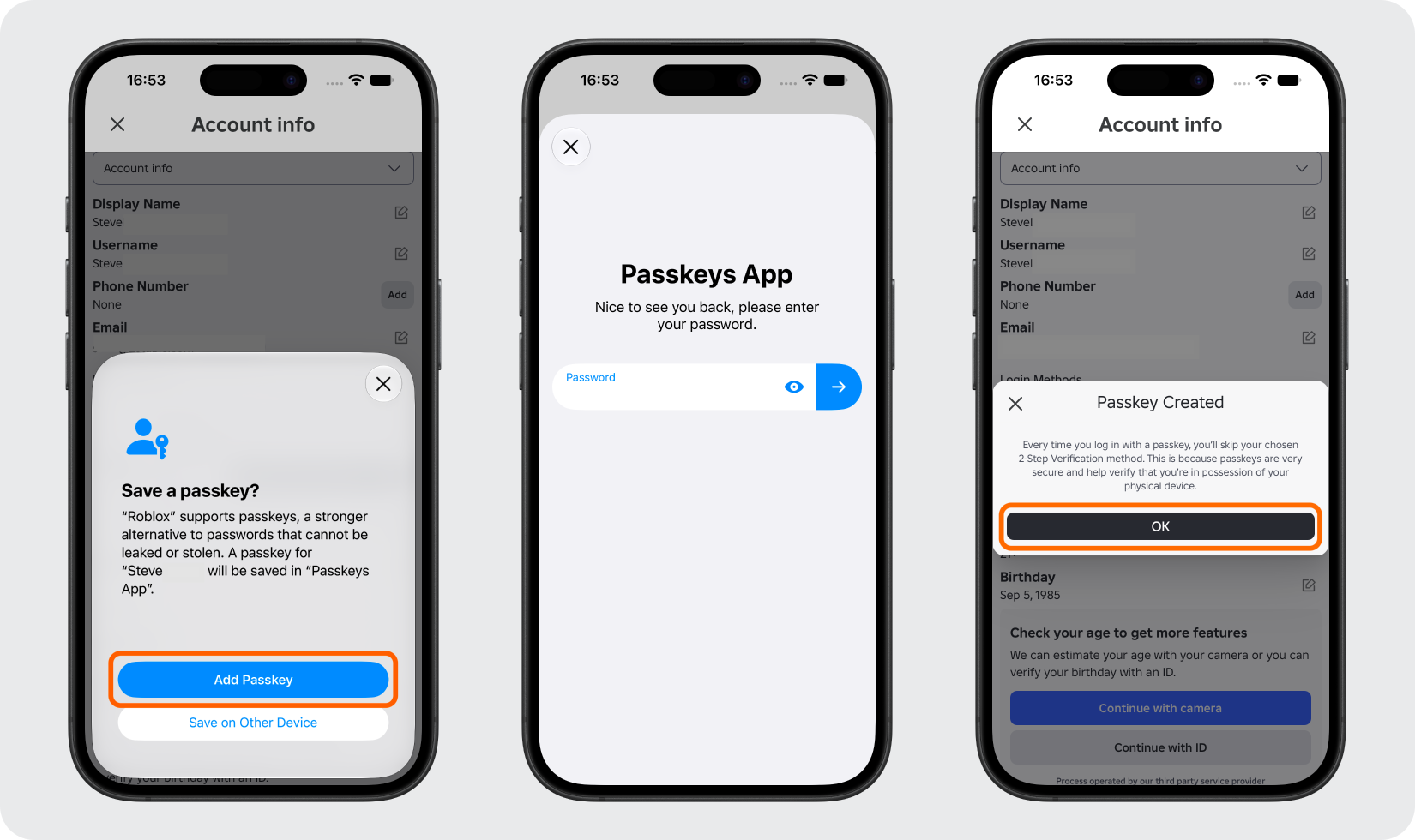 Verify & Create Your Passkey